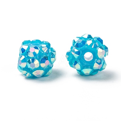 Resin Rhinestone Beads RESI-M019-10mm-M-1