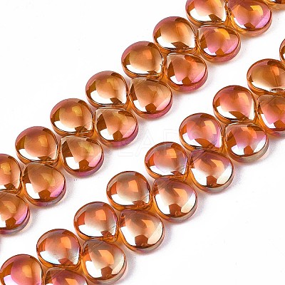 Electroplate Glass Beads Strand X-EGLA-S188-27-B01-1