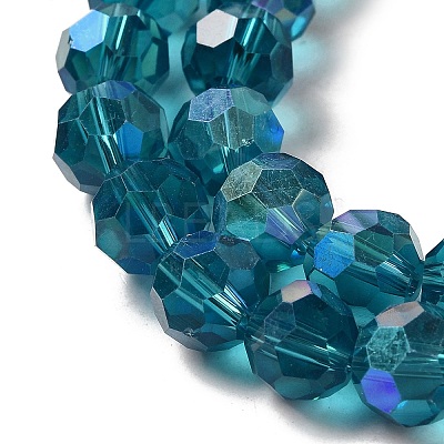 Electroplate Transparent Glass Beads Strands LS-EGLA-A035-T10mm-L12-1
