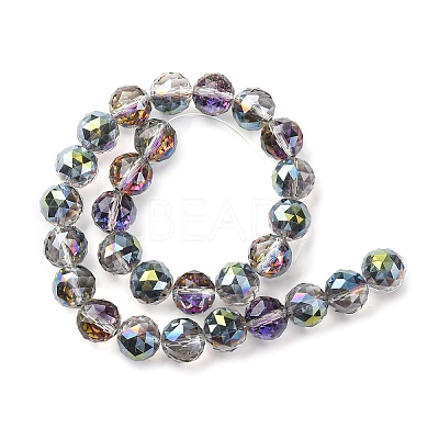 Transparent Electroplate Glass Beads Strands EGLA-N002-34E-F05-1