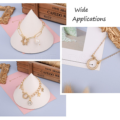 4Pcs 4 Style Brass Micro Pave Clear Cubic Zirconia D-Ring Anchor Shackle Clasps ZIRC-PJ0001-02-1