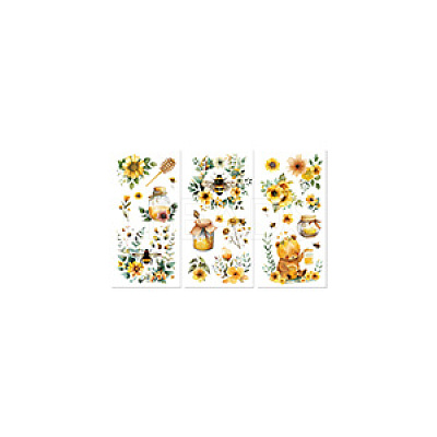 3 Sheets 3 Styles PVC Waterproof Decorative Stickers DIY-WH0404-111-1