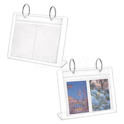 3 Inch Acrylic Desk Calendar Storage Photo Albums Stands AJEW-WH0819-011A-1
