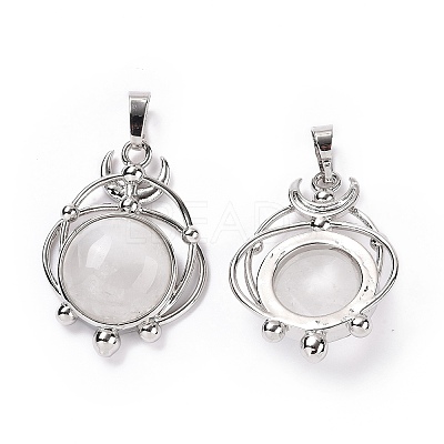 Natural Quartz Crystal Pendants G-P496-05P-21-1