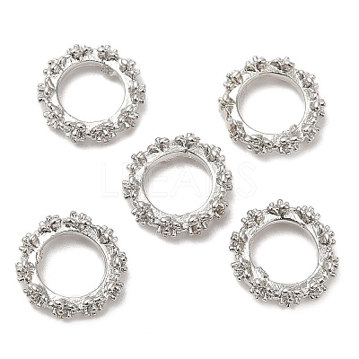 Rack Plating Brass Micro Pave Cubic Zirconia Beads KK-A186-01A-P-1
