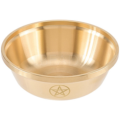 Brass Offering Bowl for Altar Meditation AJEW-WH20816-262A-1