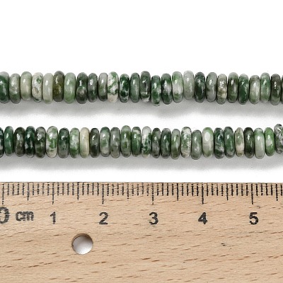 Natural Green Spot Jasper Beads Strands G-Q159-B35-01-1