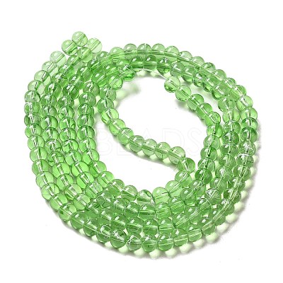 Drawbench Transparent Glass Beads Strands GLAD-Q012-6mm-05-1