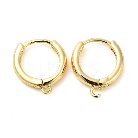 Brass Hoop Earrings X-EJEW-K083-33G-1