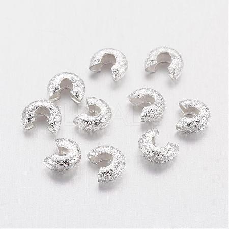 Brass Crimp Beads Covers KK-G015-S-1