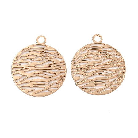 Long-Lasting Plated Brass Filigree Charms KK-K336-24KCG-1