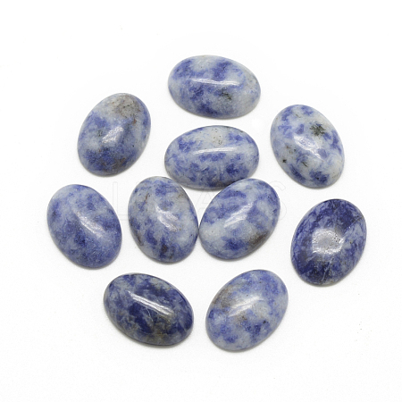 Natural Blue Spot Cabochons G-R415-8x10-45-1
