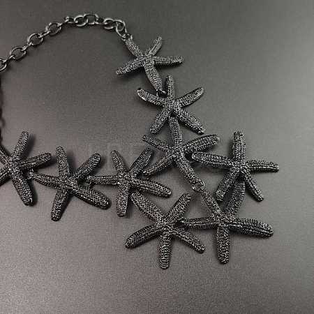 Starfish Alloy Statement Bib Necklaces FS-WG21AED-01-1