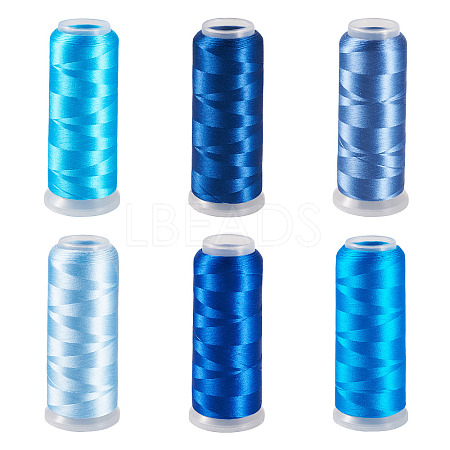 6Rolls 6 Colors Velour Yarn AJEW-TA0002-70B-1