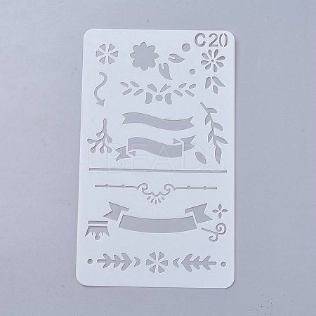 Plastic Reusable Drawing Painting Stencils Templates DIY-WH0047-20-1