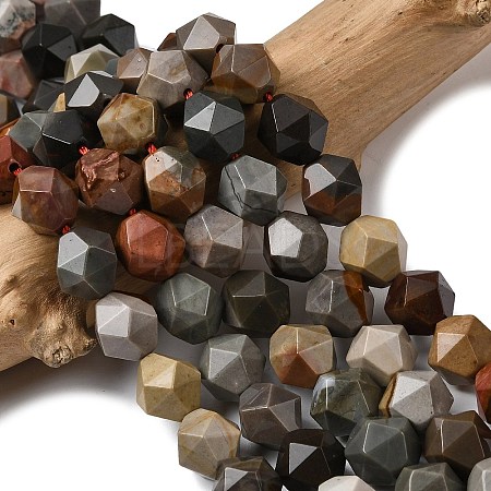 Natural Picasso Jasper Beads Strands G-Z119-A25-03-1