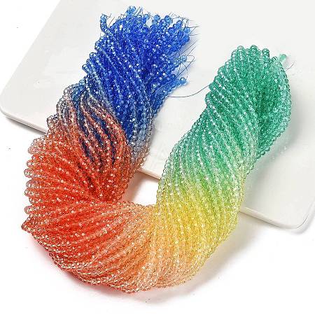 Transparent Painted Glass Beads Strands X1-DGLA-A034-T3mm-A02-1