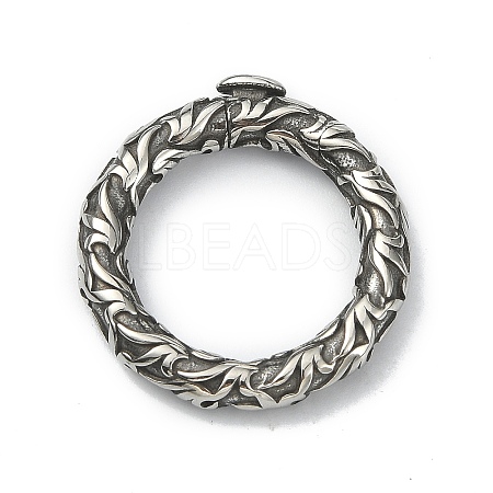 Tibetan Style 316 Surgical Stainless Steel Twister Clasps STAS-E191-05AS-1