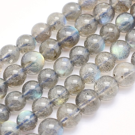 Natural Labradorite Beads Strands G-O166-08-6mm-1