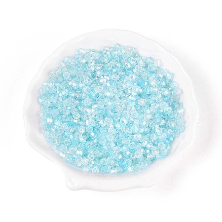 Transparent Spray Painted Glass Beads EGLA-N018-4mm-06-1