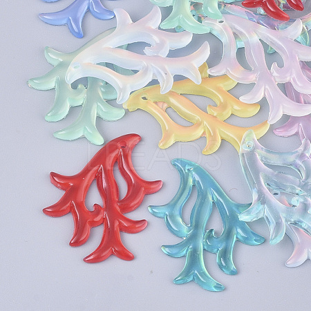 Translucent Resin Pendants X-RESI-T040-005-1