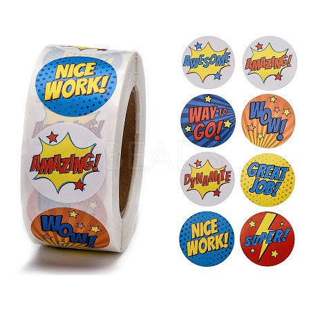 Self-Adhesive Kraft Paper Gift Tag Stickers LS-DIY-G013-A23-1