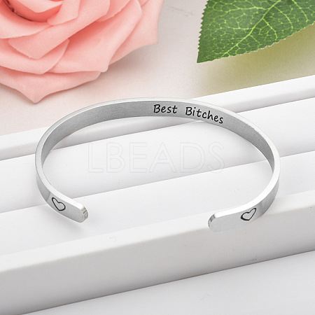 Inspirational Stainless Steel Cuff Bangles for Men Women FS-WG0E735-10-1