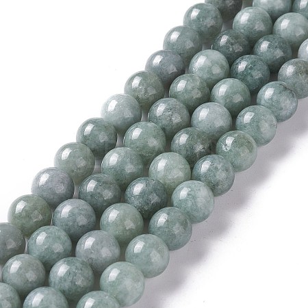 Natural White Jade Imitation Burmese Jade Beads Strands X-G-I299-F09-8mm-1