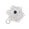 Beaded Star Eye Charms PALLOY-MZ00574-07-4