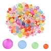 80G 4 Styles Transparent Acrylic Ball Beads FACR-FS0001-02-1