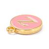 Golden Plated Alloy Enamel Charms ENAM-Q437-14Z-2