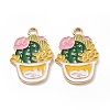 Alloy Enamel Pendants ENAM-G213-07LG-02-2