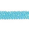 Transparent Electroplate Glass Beads Strands EGLA-A039-T6mm-L20-1