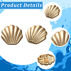 38Pcs 1-Hole Alloy Buttons BUTT-CY0001-20MLG-5