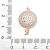 Brass Micro Pave Clear Cubic Zirconia Box Clasps CU-CBA8324-01RG-3