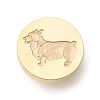 Golden Tone Wax Seal Brass Stamp Heads AJEW-U008-03G-12-1