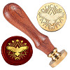 Golden Plated Brass Sealing Wax Stamp Head AJEW-WH0208-941-1
