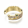 Brass Micro Pave Clear Cubic Zirconia Cuff Rings RJEW-S045-021G-NR-3