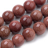Synthetic Goldstone Beads Strands G-S259-07-6mm-1
