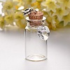 10Pcs 5 Styles Antique Silver Plated Alloy Glass Bottle European Dangle Charms PALLOY-JF00084-S-2