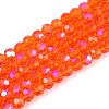 Electroplate Transparent Glass Beads Strands EGLA-A035-T4mm-L05-A-1