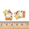 304 Stainless Steel Enamel Pendants STAS-L300-012G-04-3