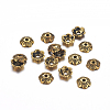 6-Petal Tibetan Style Alloy Flower Bead Caps LS-TIBE-S220-AG-RS-1