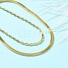 304 Stainless Steel Snake Chain Braclets BJEW-C084-03G-3