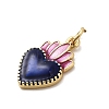 Brass Enamel Pendants KK-P338-34D-G-2