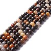 Natural Brecciated Jasper Beads Strands X-G-M381-01B-1