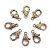 Antique Bronze Tone Zinc Alloy Lobster Claw Clasps X-E103-NFAB-1