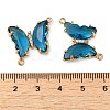 Brass Pave Faceted Glass Connector Charms FIND-Z020-04N-3