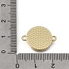 Natural White Shell Brass Flat Round Links Connector Charms KK-C262-03A-02G-3