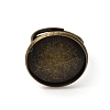 Brass Adjustable Ring Blank Base Cabochon Setting Components X-KK-O003-05AB-NF-3
